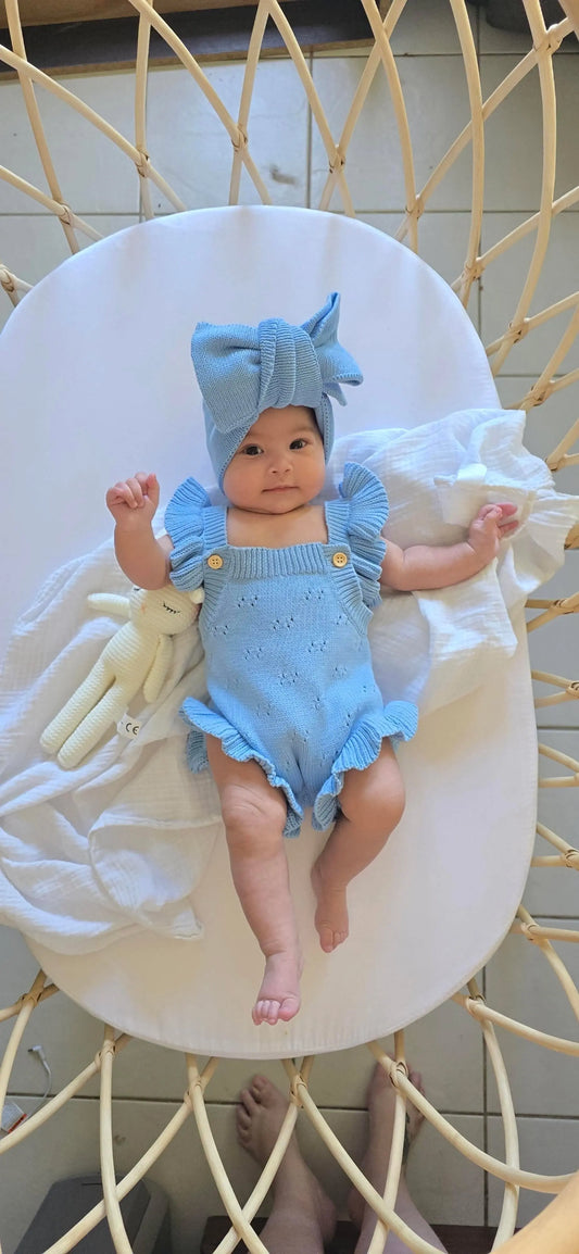 The Sky Knit Ruffle Romper Wintys Wish