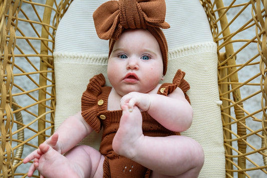 The Cocoa Knit Ruffle Romper