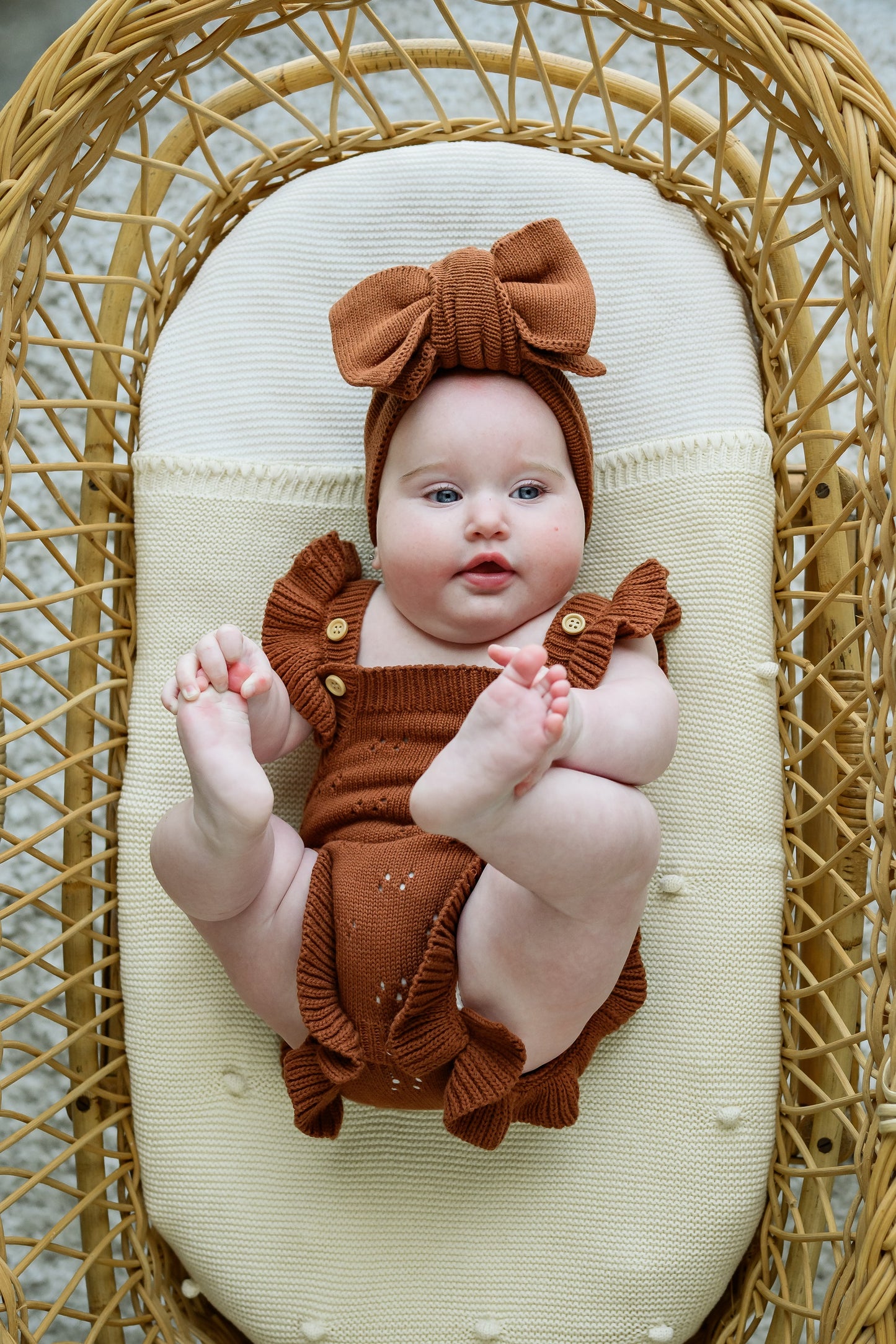 The Cocoa Knit Ruffle Romper