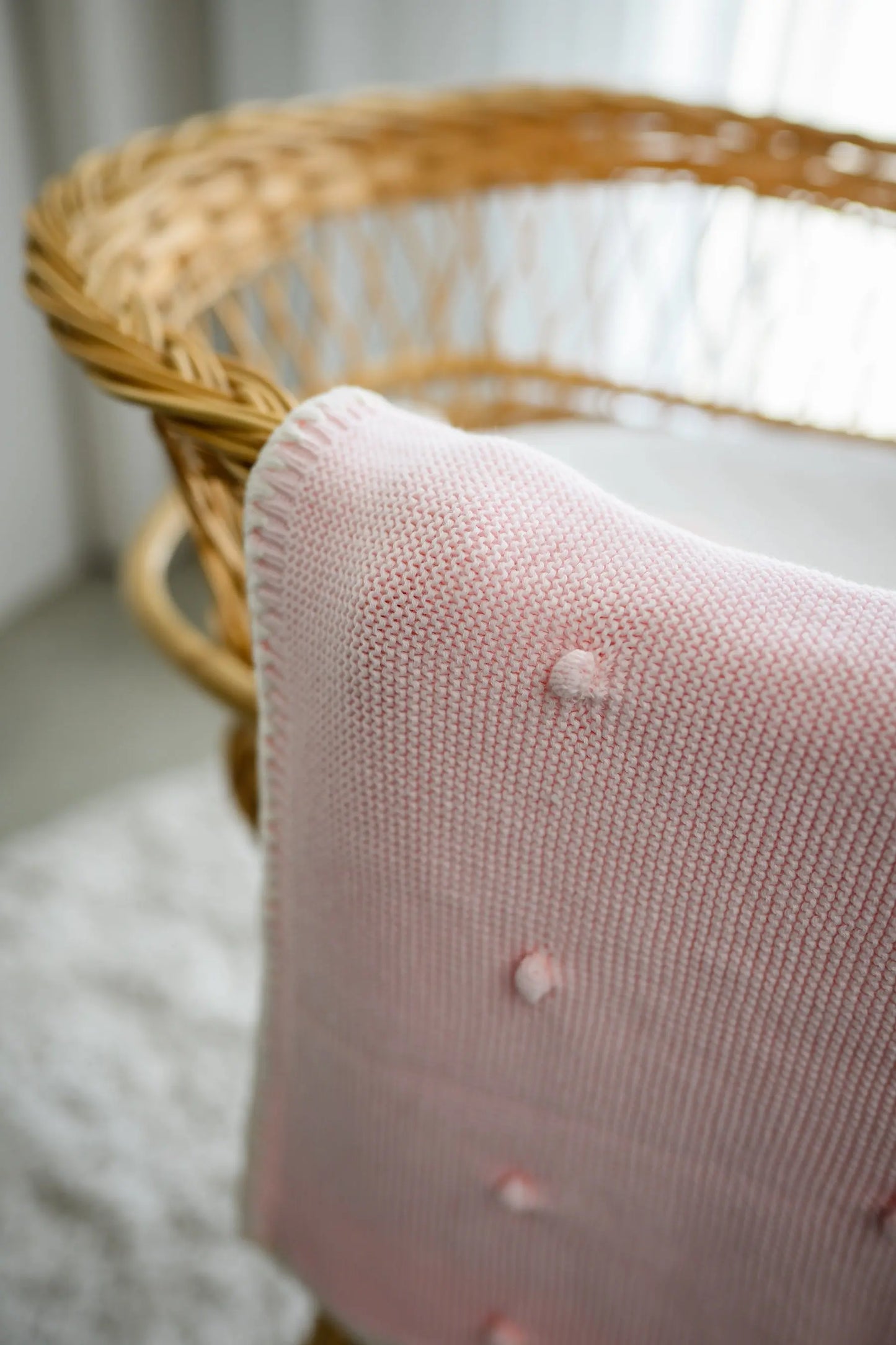 Pom Dot Knitted Blanket Wintys Wish