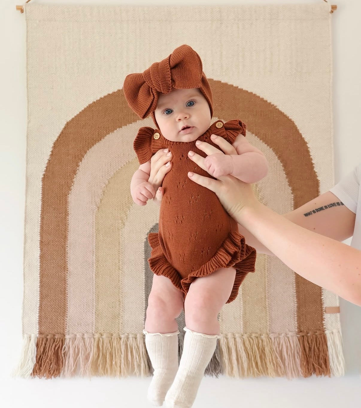 The Cocoa Knit Ruffle Romper