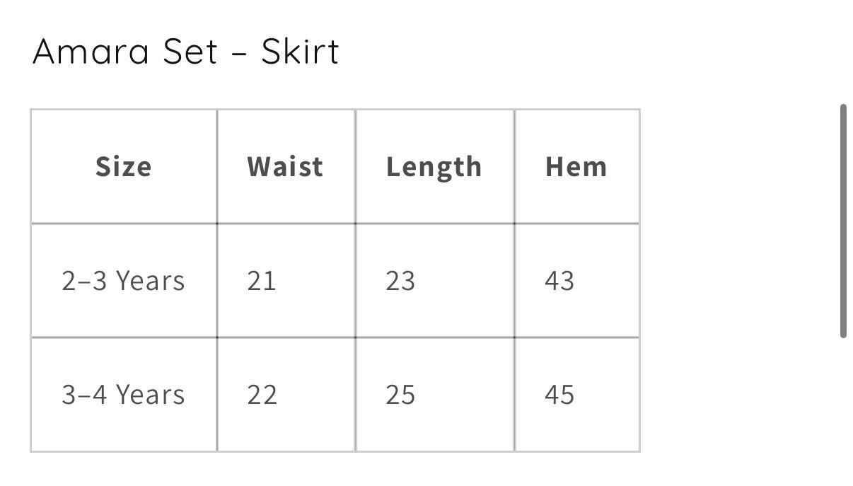 The Amara knit skirt